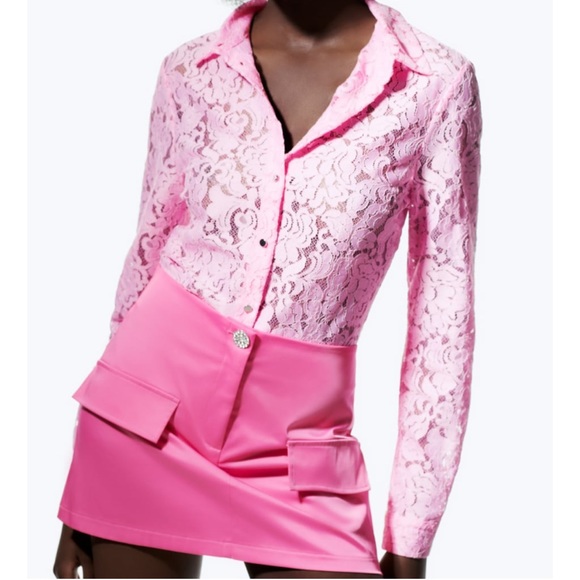 ZARA TRIM MINI SKIRT - Picture 5 of 12